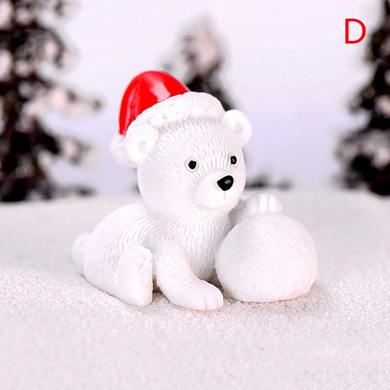 Санта-Клаус Снеговик DIY Миниатюрная фигурка Рождественский садовый декор Микропейзаж