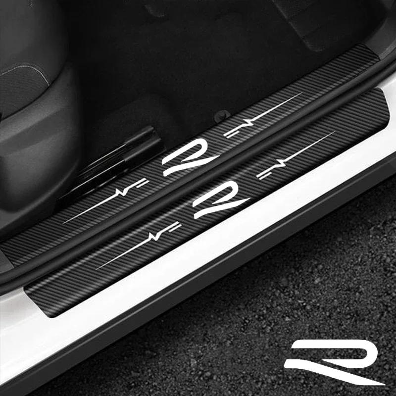 2026 New For VW VOLKSWAGEN for Volkswagen VW Car Trunk Tail Threshold Door Sill Protector Stickers RLine R LINE Badge Passat Pol