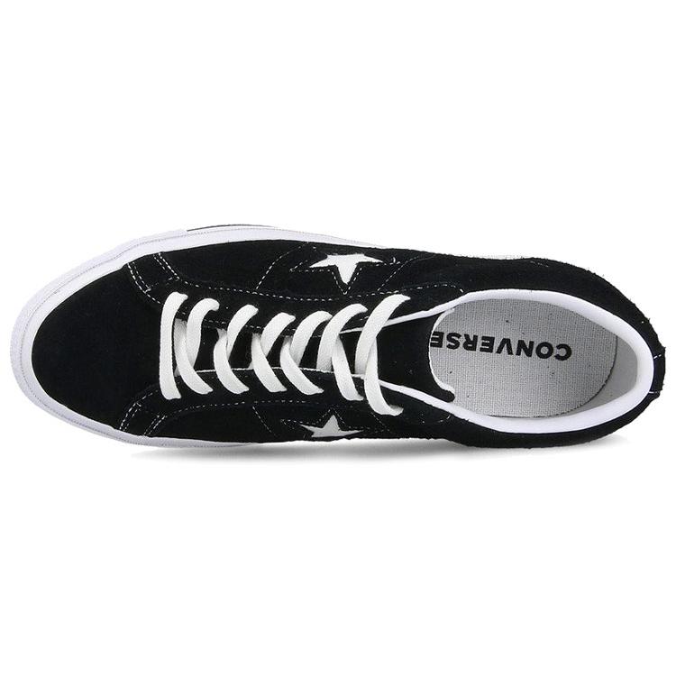 One Star Converse Low Black Suede 158369C