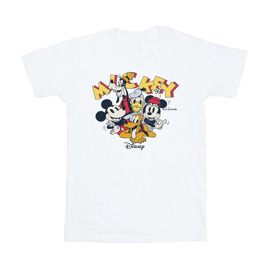 Disney Girls Mickey Mouse Group Cotton T-Shirt