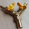 Латунный шаровой кран-тройник с push-соединением для водопроводных труб (Размеры: 6/8/10/12/14/16мм)
