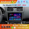 Сенсорный экран GPS-навигация для Mazda 6 II GH 2007 - 2012 Android 14 Автомобильный видео-мультимедийный проигрыватель WiFi BT DSP Стерео Автоинструменты