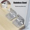 Нержавеющая сталь L-образный уголок Код Прямоугольный ламинат Мебельная доска Фурнитура Прямоугольный кронштейн Шкаф Маленький соединитель