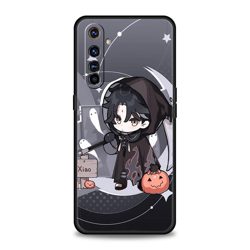 Милый чехол Genshin Impact Xiao для Realme 9, мягкий чехол для Realme 9, 8, 7, 6 GT2 Pro Plus, чехлы для телефонов 5G 8i 9i C3 C21 C11 C25, чехол