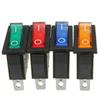 8Pcs AC 250V/15A, 125V/20A Illuminated LED On/Off SPST 3 Pin 2 Position Mini Boat Rocker Toggle Snap Househould DIY