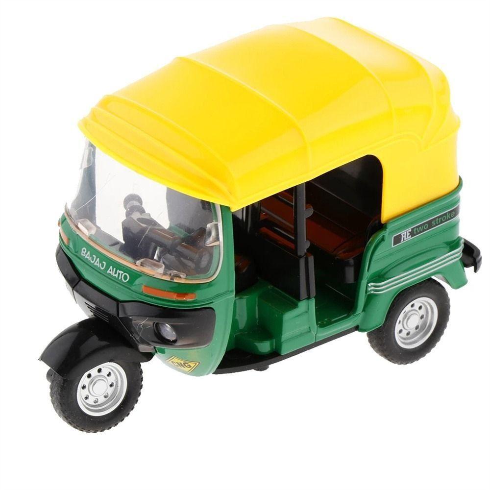Car Play Toy Decoration Accessory Tricycle Model Tricycle Toy Indian Tricycle Simulation Tricycle
