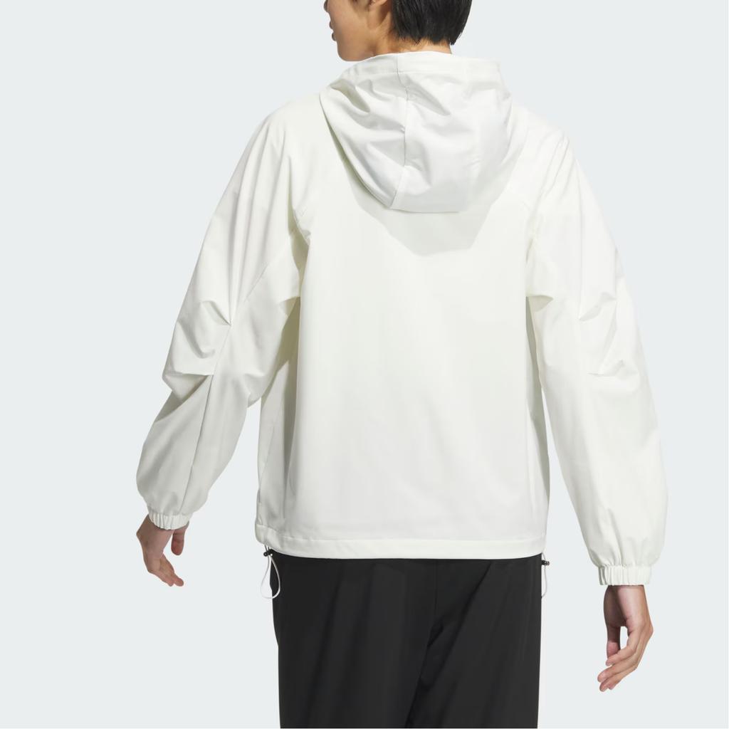 Adidas Tech Woven Outdoor Casual Sports Zip Hoodie Jacket Women Jackets Han-Jade-White JJ1127