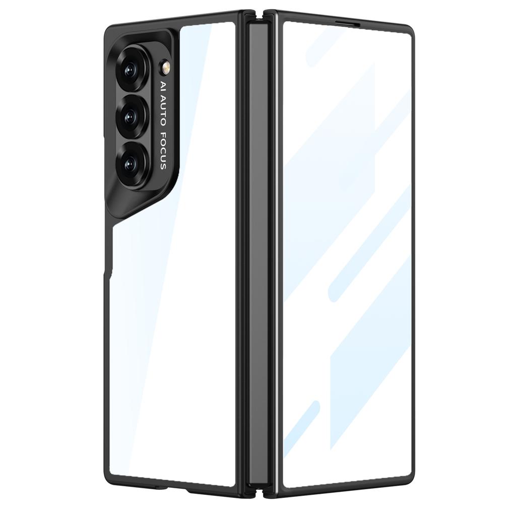 Прозрачный чехол для Samsung Galaxy Z Fold 6 Fold6 Передняя HD закаленная пленка Защитная противоударная роскошная крышка с защитой от царапин