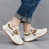 Модные кроссовки на платформе из искусственной кожи для женщин 2025 Весна Шнуровка Толстая подошва Кроссовки Женские Нескользящая обувь для бега Женская Повседневная обувь