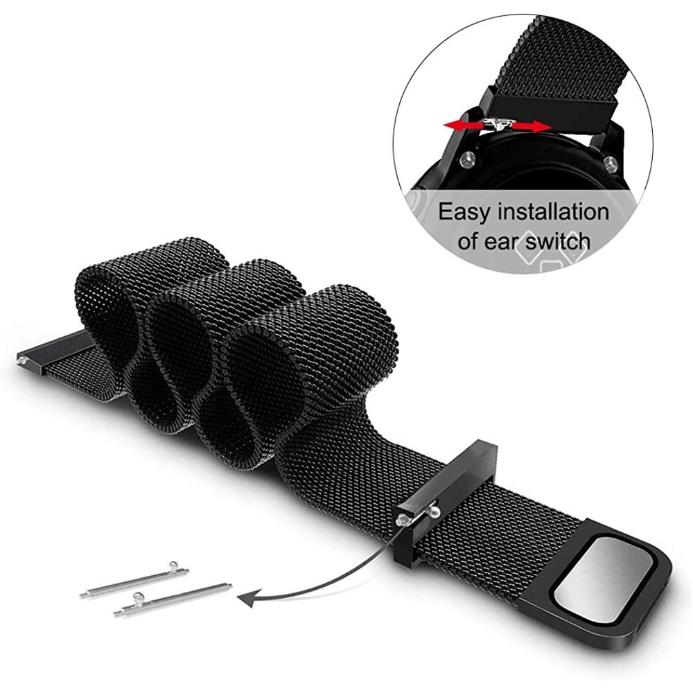 20 мм 22 мм ремешок для часов для Amazfit bip 6/5/Balance/GTS/4/mini/2/2e/3/GTR/4/2/3 Pro миланская петелька браслет huawei gt 5 4 3 2 Ремешок