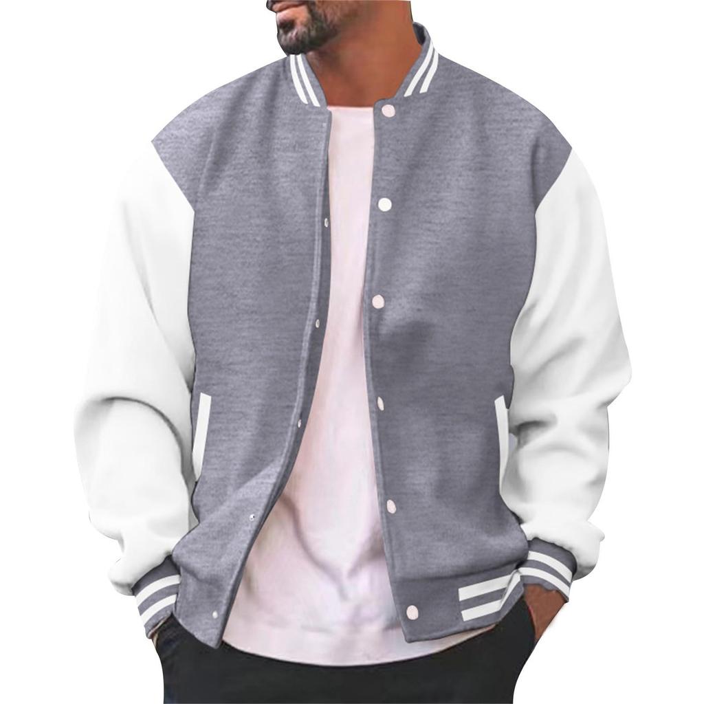 Casual And Versatile Men'S Loose Cardigans, Baseball Jerseys, Fashionable Jackets