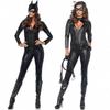 Catwoman PU Leather Costume for Women, Sexy Halloween Cosplay Outfit
