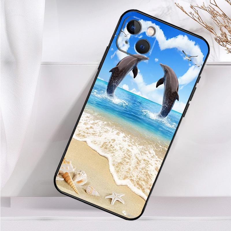 Чехол для телефона с изображением дельфина для iPhone 16 15 14 12 11 13 Pro Max 7 8 Plus X XR XS Max 13 12 Mini Cover