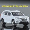 1:Масштаб 64 Модели автомобилей Forester Литые из сплава Игрушки День рождения Продвинутое украшение Подвеска на четыре колеса Резиновые шины Транспортные средства Подарки