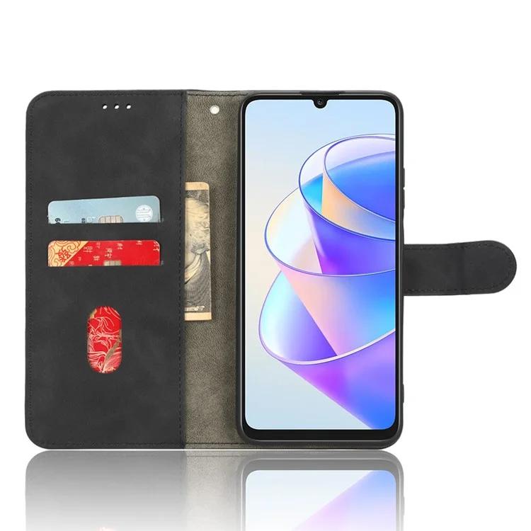 For Honor X7a 5G PU Leather Mobile Phone Case Skin-touch Stand Wallet Anti-drop Flip Phone Cover