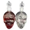Графин для вина «Готический череп» объемом 350 мл, стеклянный графин ручной работы с герметичной пробкой, графин для виски, водки, пива