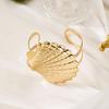 Dainty Bohemian Seashell Upper Arm Cuff Bracelet for Women Elegant Gold Plated Adjustable Open Bracelet Summer Jewelry Gift