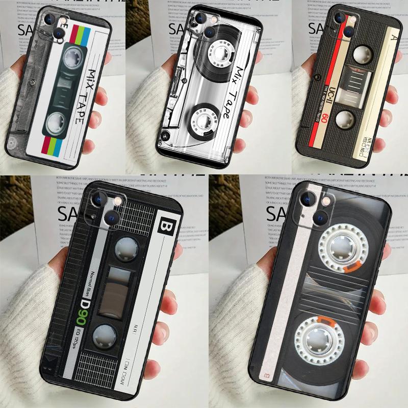 Cassette Mix Tape Phone Case For iPhone 16 15 14 13 12 11 Pro Max Mini X XR XS Max 7 8 Plus Back Cover