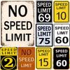 Vintage No Speed Limited Metal Signs Posters Plate Wall Decor for Home Bars Garage Cafe Clubs Pubs Retro Posters Plaque