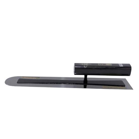 Kincho Round Trowel Genuine Thick Black Painted Square Handle 390mm Hard Trundum Adhesive 0.3mm