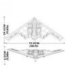 2063pcs B2 Stealth Bomber Building Blocks MOC Technical Military Model Kit Desktop Display Back to School Gift for Adults