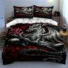 Dragon rose motif Bedding Duvet cover sets Duvet covers Pillowcases gifts (1 * Duvet Cover 2 * Pillowcases, without duvet insert)
