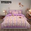 3/4 шт./комплект для студенческого общежития 1,2 м простыня одеяло наволочка комплект из трех предметов корейский милый матовый утолщенный удобный постельное белье двуспальная кровать комплект из 4 предметов