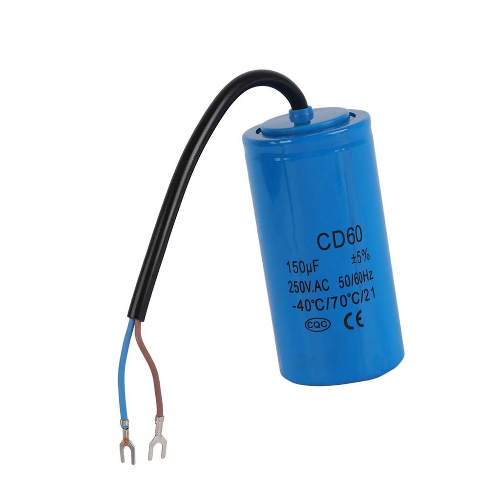 CD60 Конденсатор рабочий с проволочным выводом 250 В переменного тока 150 мкФ 50/60 Гц для мотор-компрессора