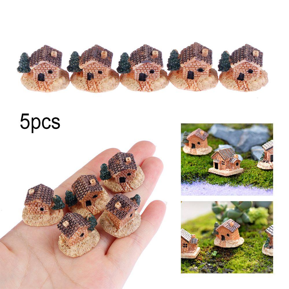 Gardening Decorations Moss Cottages Micro Landscape Mini Small House Figurines & Miniatures