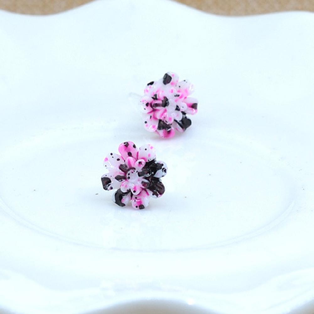Серьги Bluelans, пары/комплект из смоляных цветов, женские милые серьги с разноцветными ромашками, 6 сережек-гвоздиков, ювелирные изделия