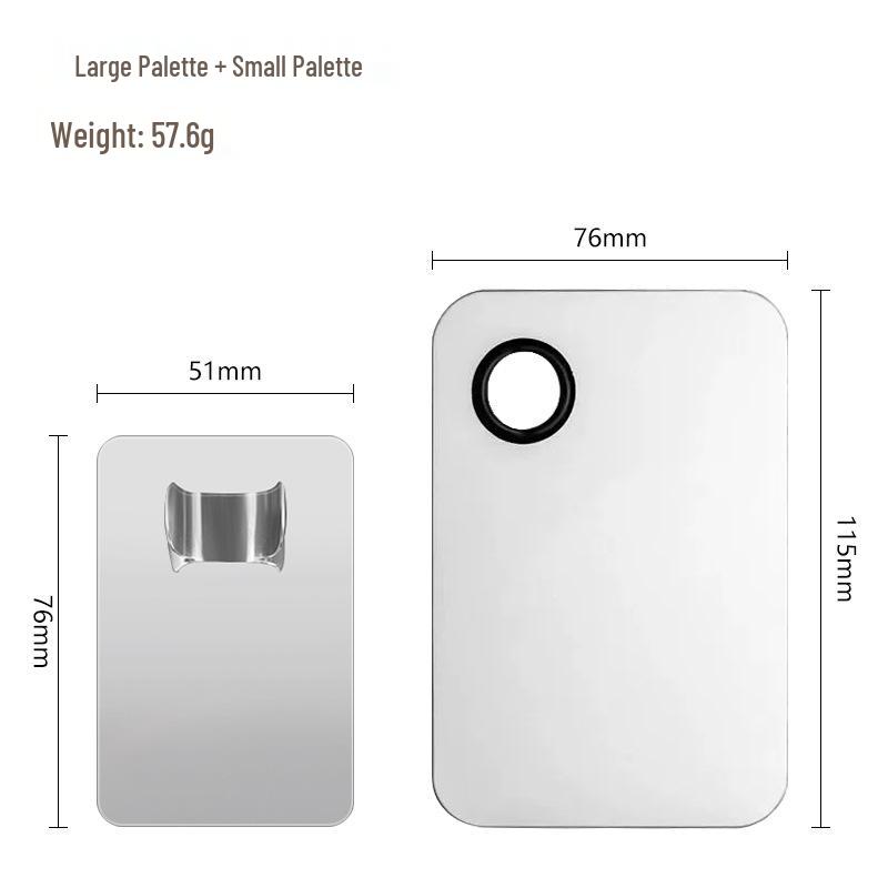 Набор палитры для смешивания макияжа и шпателя из нержавеющей стали