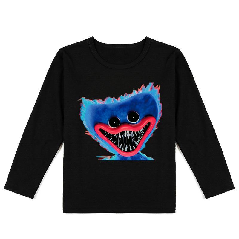 Детская футболка с длинными рукавами Huggy Wuggy Poppy Playtime Детская рубашка с длинными рукавами Y455