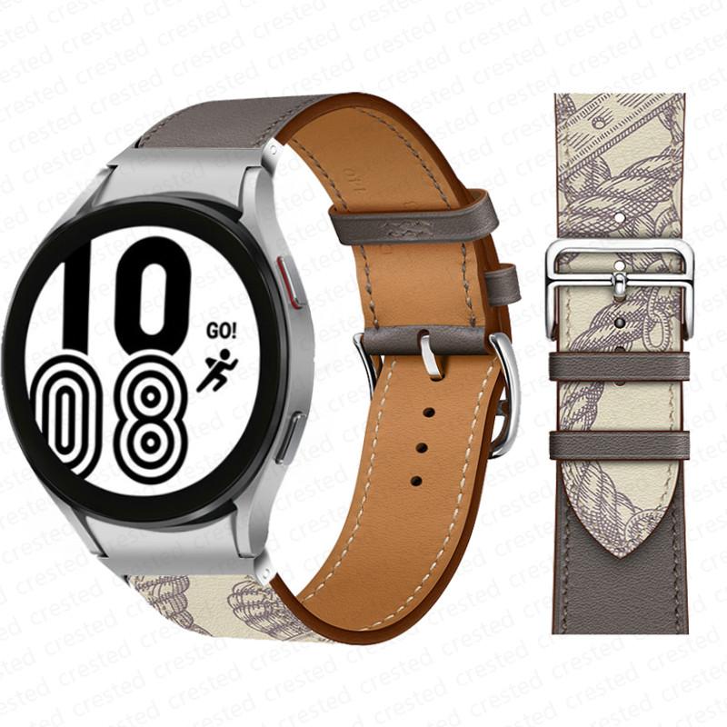 20mm Band For Samsung Galaxy Watch 6 4 classic/5 Pro 44mm 40mm 47mm 43mm 45 No Gaps Leather Bracelet Correa Galaxy Watch 6 Strap