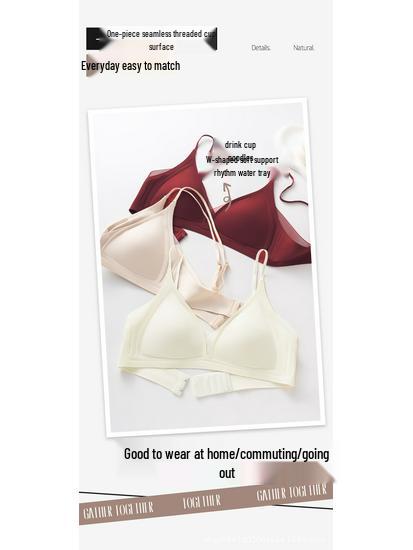 Премиальный французский кружевной бралетт треугольной формы: В рубчик, Без косточек, Тонкие бретели, Дышащий, Глубокий V-вырез.