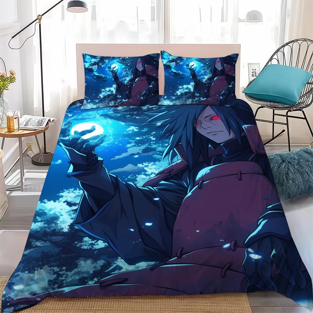 Cool N-NARUTO Fashion Duvet Cover Set Home Style Bedding Soft Laundry Cotton Bed 3 Piece Set Student Dormitory Gift