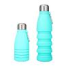 Foldable Bottle With Carabiner Leak Silicone Collapsible Water Bottles Portable Sports Cups Proof For Outdoor Travel 550Ml