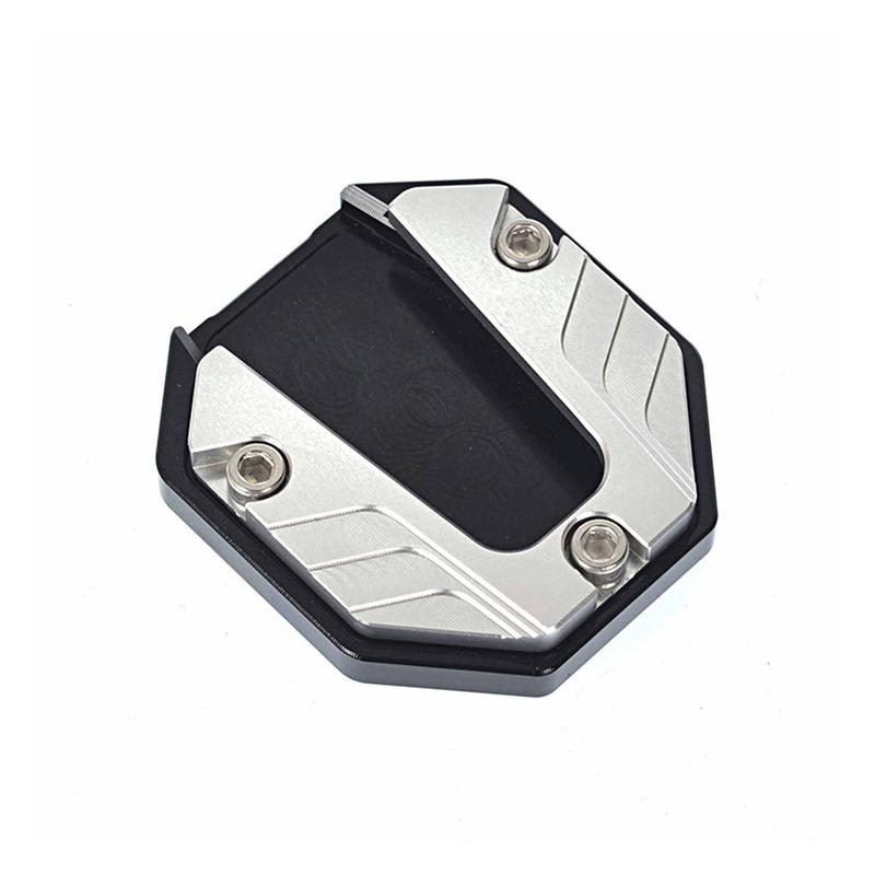Motorcycle Aluminum Alloy Foot Support Pad Increased Anti-Slip Base Side Support Extended Foot Pad for Motorcycle Bicycle