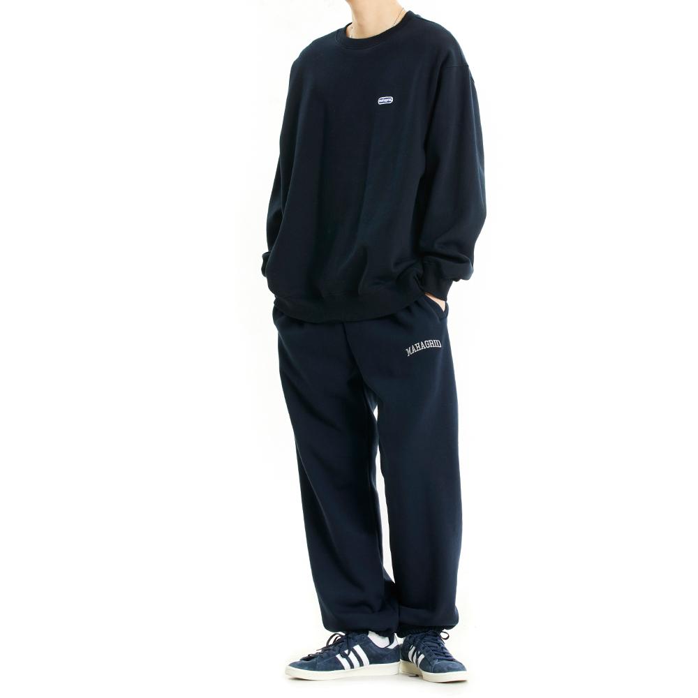 MAHAGRID Varsity Sweat Pant Navy(Mg2Csmpa00A)