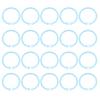 20pcs Plastic Rings Transparent Flexible Loose Leaf Book Binder Rings for School Home Office Cards Document NotebookBlue