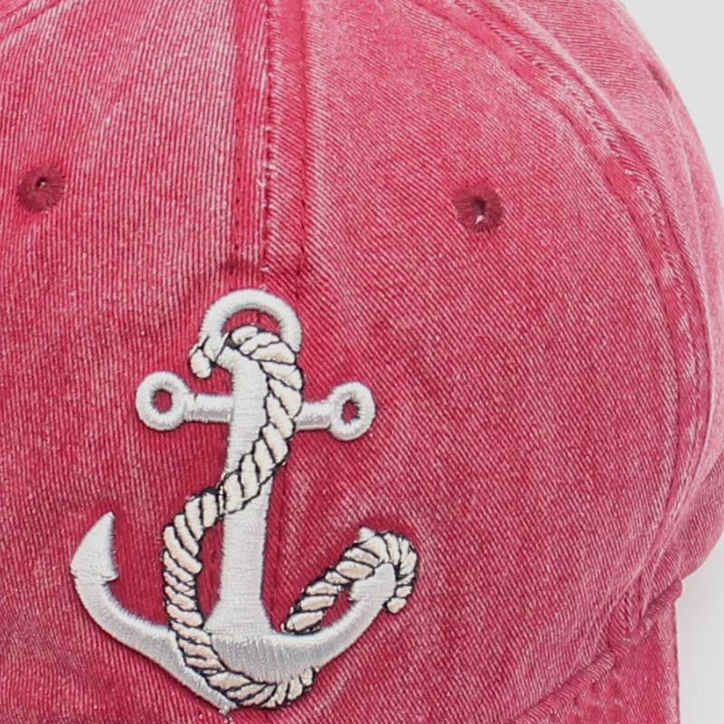 Washed Embroidered Denim Baseball Cap Men'S And Women'S Trend Casual Versatile Cap Street Hat