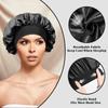Silky Satin Lined Bonnet Large Satin Hair Bonnet Sleep Cap Stay On All Night Hair Wrap Cover Slouchy Beanie for Curly Hair