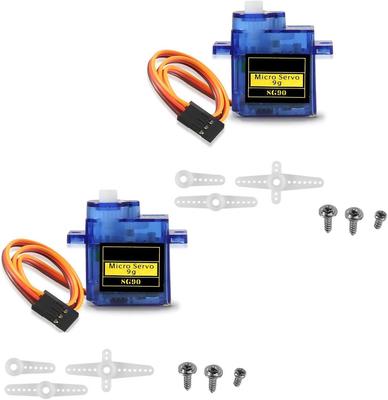 2 шт. Микро сервопривод 9G для RC вертолета, самолета, лодки, робота – Совместим с Arduino Raspberry Pi – Точное управление, синий