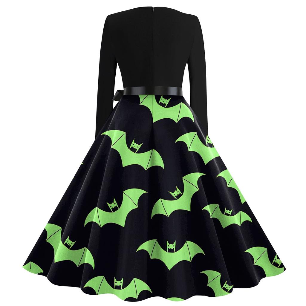 Женское повседневное модное платье в стиле ретро с квадратным вырезом и длинными рукавами