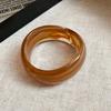 Resin Round Wide Bracelet Exaggerated Retro Geometric Bangle Irregular Acrylic Bangle  Daily
