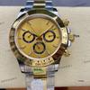Мужские автоматические механические часы Rolex Daytona 40 мм, многофункциональные, с инкрустацией бриллиантами.