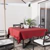 ALIX Red Square Stain-resistant Tablecloth 180x180 Cm, by Soleil d'Ocre