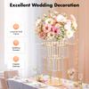 3 Tier Acrylic Crystal Flower Stand Gold Wedding Centerpiece for Party Birthday Decoration Bouquet Holder Arch