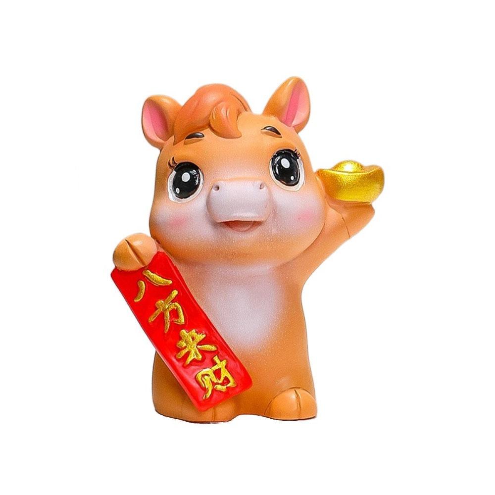 Resin Horse Figurines Chinese Style Horse Year Figurines Mascot Ornaments Horse Ornaments For Home