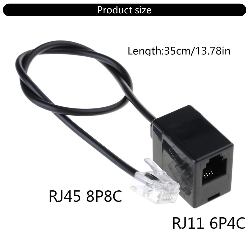 Network RJ45 To RJ11 Converter Cable Internet To Telephone Jack Adapter RJ45 To RJ11 Converter Adapter Cable 35cm
