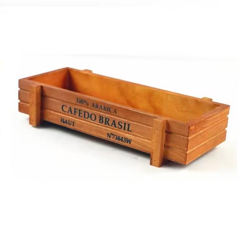 Ретро-садовый горшок для растений, винтажный деревянный ящик для хранения всякой всячины, канцелярские принадлежности, ручка, суккуленты, цветочные горшки, балкон, украшение для дома